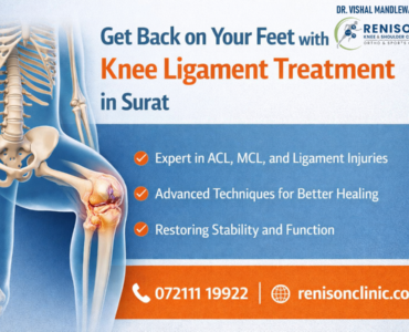 Knee ligament treatment in Surat with doctor details, contact number, and benefits