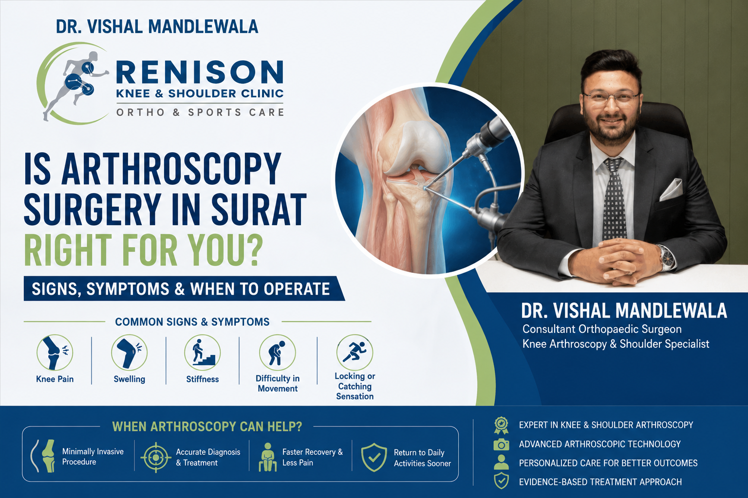 Is Arthroscopy Surgery in Surat Right for You? Signs, Symptoms & When to Operate